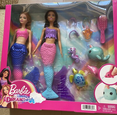 Barbie Dreamtopia Boxed Set Mermaid Barbies, Hair Accessories, Sea  Animals