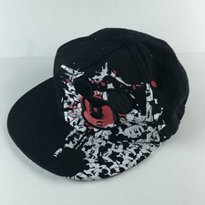 Disney Parks Angry Mickey Mouse Baseball Cap Hat Black Red Youth 53-55 HG39