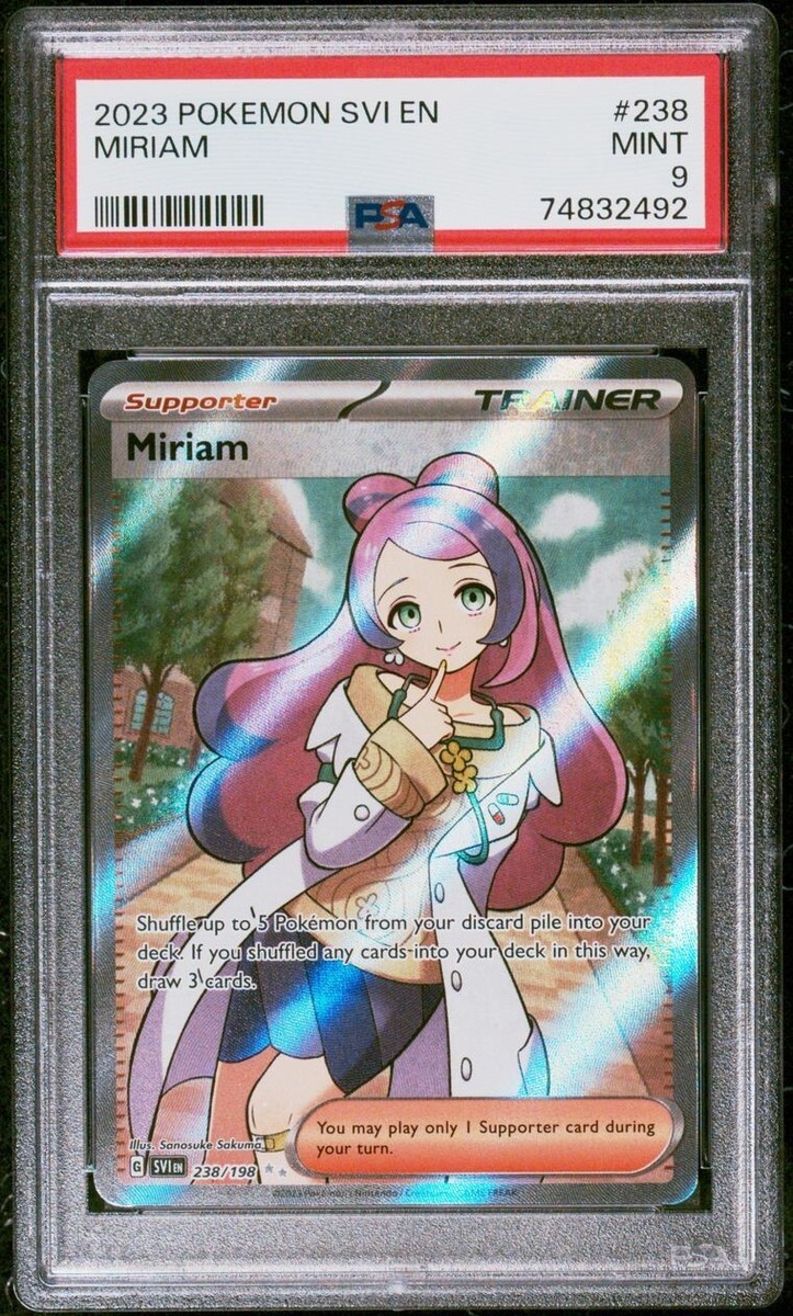 PSA 9 MINT Miriam 238/198 Scarlet & Violet FA Ultra Rare Holo