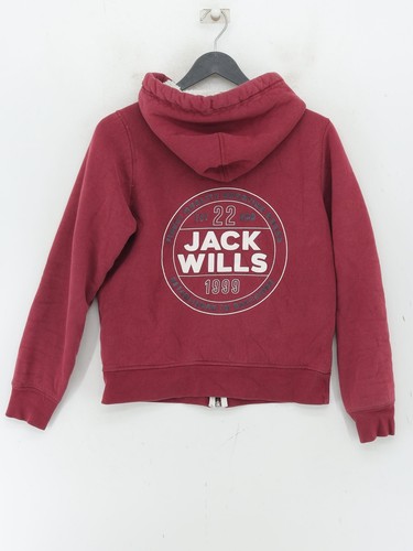 Jack Wills Women's Jacket UK 6 Brown Graphic Polyester with Cotton Bomber Jacket - Picture 2 of 7