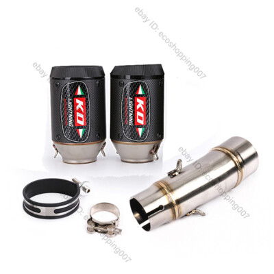 For Kawasaki Ninja 400 250 Z400 2017-25 Mid Exhaust Pipe 51mm Motorcycle Muffler