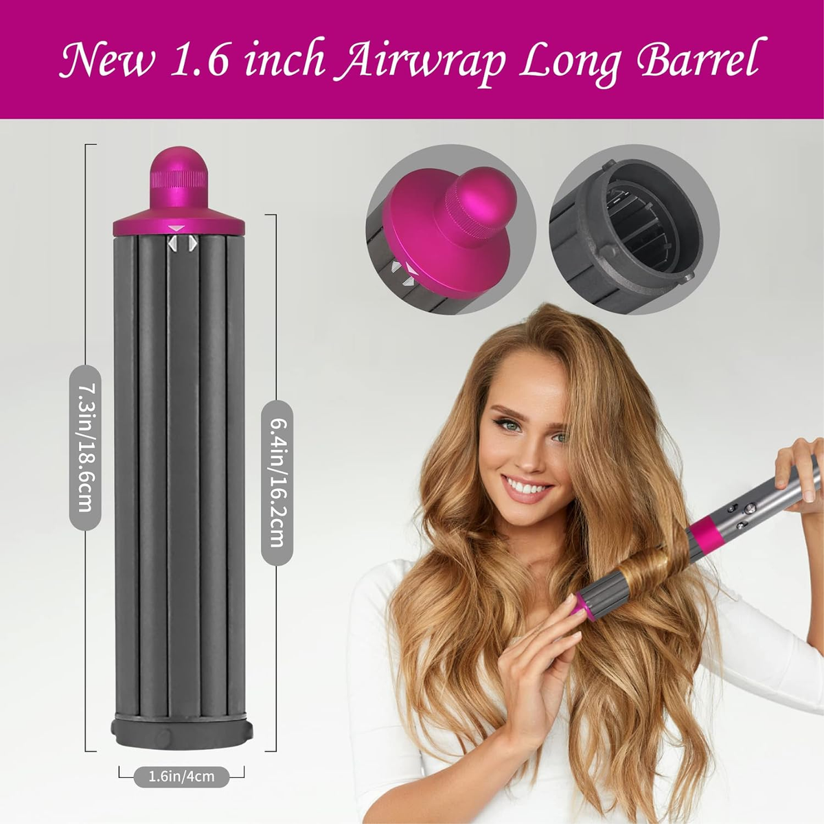 For Dyson Airwrap Styler 40MM/1.6 Inch Long Hair Curling For Dyson Airwrap Styler 40MM/1.6 Inch Long Hair Curling