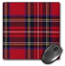 3dRose Red n Blue Plaid MousePad