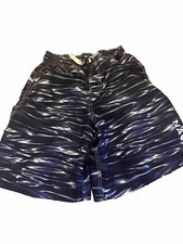 Boys Nautica Wavy Multi Blue Mesh Lined Board Shorts Swim Trunks Size XL 18/20