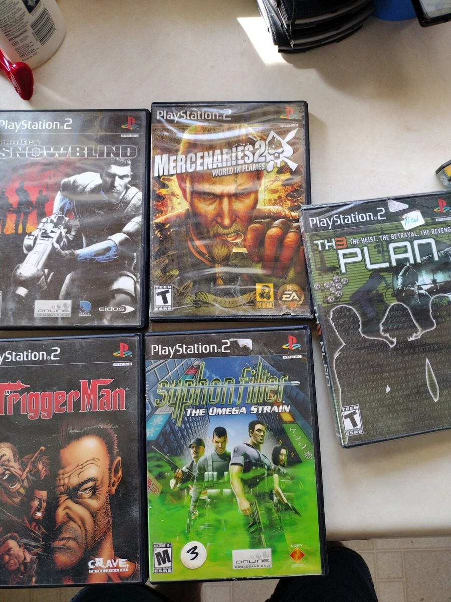 Lot of 5 PS2 action shooter games 4 complete 1 sealed Black Label see pics