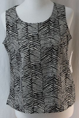Notations, Small, Black Multi Striped Sleeveless Top, New with Tags