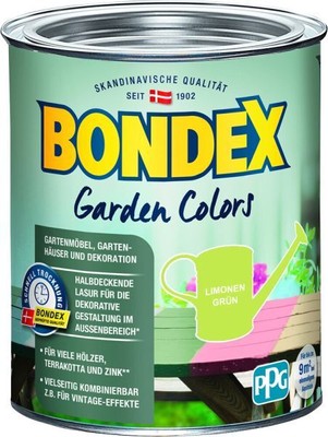 Bondex Garden Colors 750 ml, limonen grün Holzlasur Schutzlasur Vintagefarbe