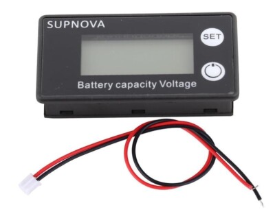 LCD Battery Monitor 12V Digital Capacity Tester Universal Percentage Display Vol