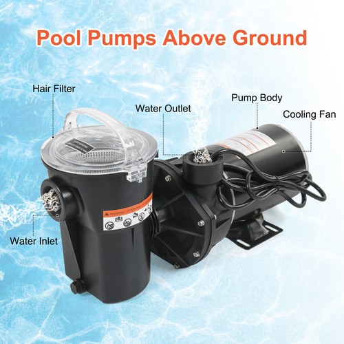 1HP Above Ground Swimming Pool Pump W3SP1580X15 Fits Hayward with 3' Cord - Picture 2 of 24