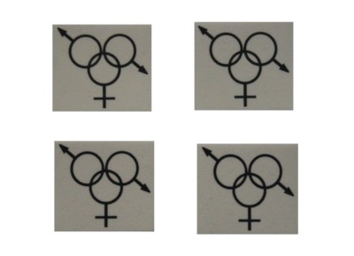 Threesome MFM Temporary Tattoo Hotwife Shared Wife Boyfriend FREE P&P- Pack of 4