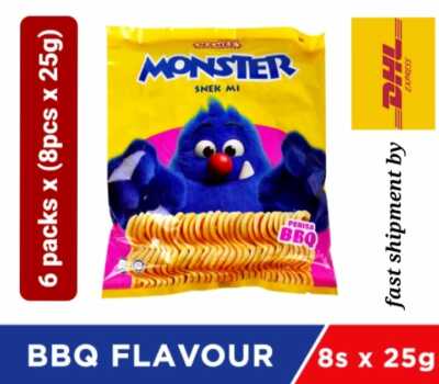 MAMEE Monster BBQ (8 pcsx25g)x6 MALAYSIA FAMOUS SNACK fast ship by