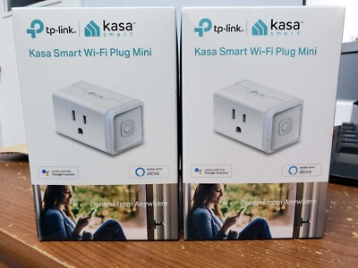 Two TP-Link Smart Wi-Fi Plug Mini HS105 Works with Alexa and Google Assistant