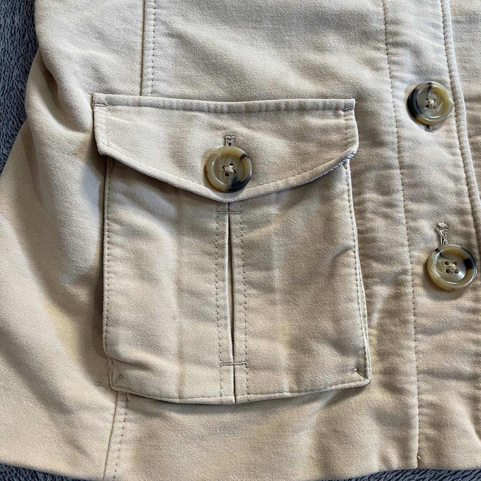 GAP Light Brown Button Collared Coat Jacket Women… - image 5