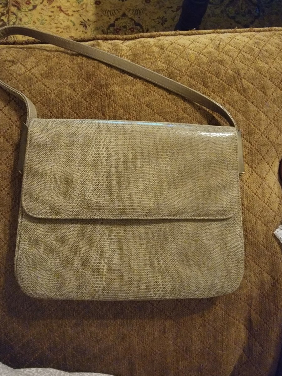 STUART WEITZMAN Brown Snake Skin Print Shoulder Hand Bag  display picture 1