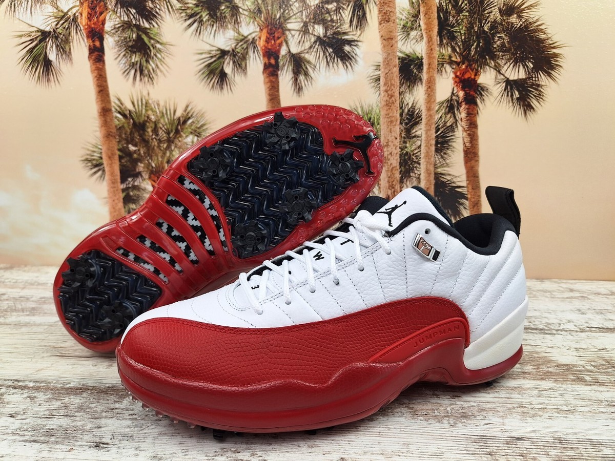 Air Jordan XII 12 Low Cherry Red Golf Shoes DH4120-161 Men's Size