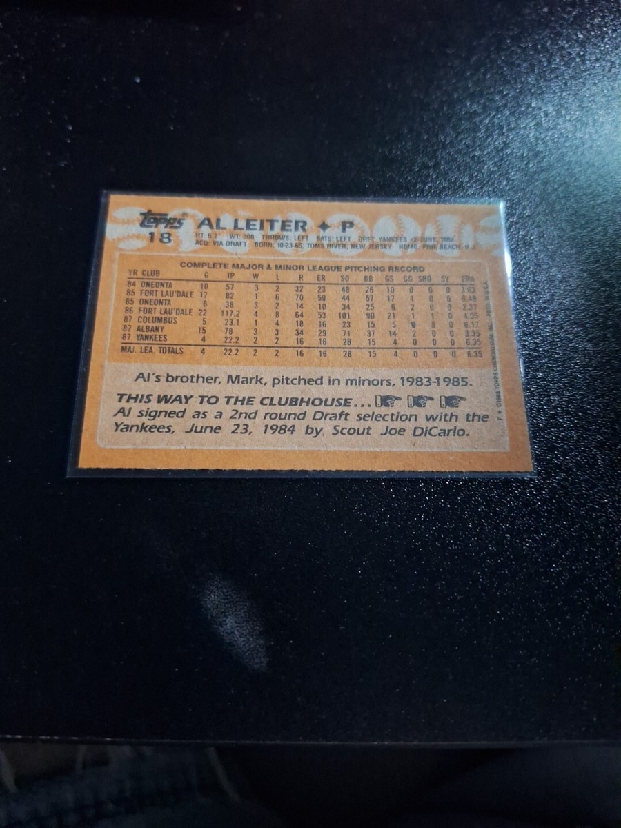 Lepton Magdee165 管理 M 0012 1988 TOPPS BASEBALL ERROR CARD #18 AL