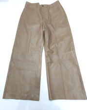 Ralph Lauren Beige 100 Lambskin Leather Pants Size 10 MSRP 1,298