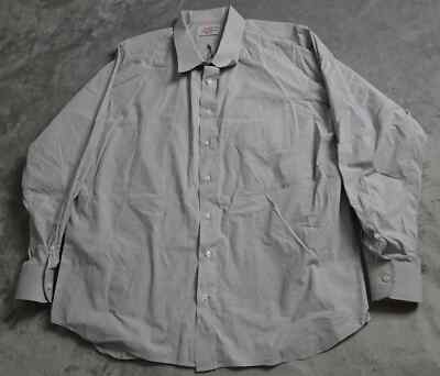 Ensy Shirt Men's 2XL White Black Checkered Button Up Long Sleeve Collared