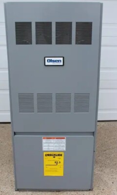 Olsen 80 thousand BTU oil furnace with side wall vent kit and terminations