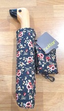 LADIES HOTTER DUCK HEAD BLACK FLORAL UMBRELLA & SHOPPING BAG - BRAND NEW/TAGS