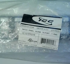 ICC 16 Port Blank Patch Panel Keystone 1 RMS Flush Mount Rack Mount IC107PP016