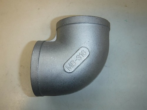 MB-316 STAINLESS STEEL, 150-21/2" THREADED Elbow Fitting 90° - Picture 2 of 3