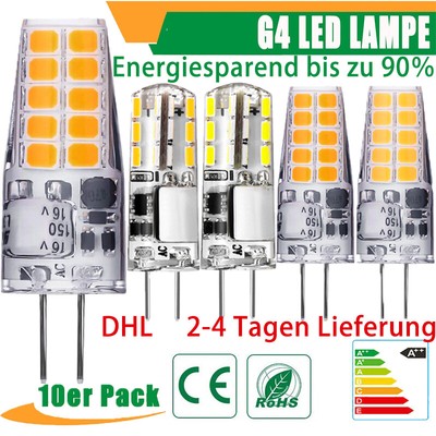  10x G4 LED Birnen Stiftsockellampe Halogenlampen Leuchtmittel Birne AC/DC 12V 