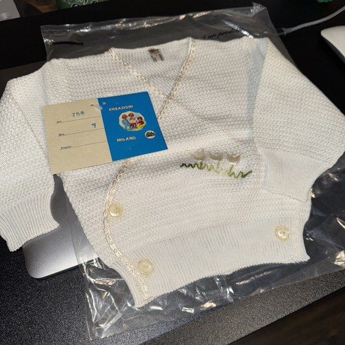 Vintage 1973 Creazioni Milano Infant Sweater NEW - Size 1