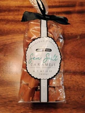 Happy Sweets Gourmet Sea Salt CARAMELS Delicious Morsels ONE LB Free Shipping 