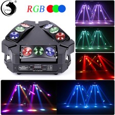 135W 9 LED Moving Head Stage Lighting RGB Spider Beam Lights DMX DJ Disco Party