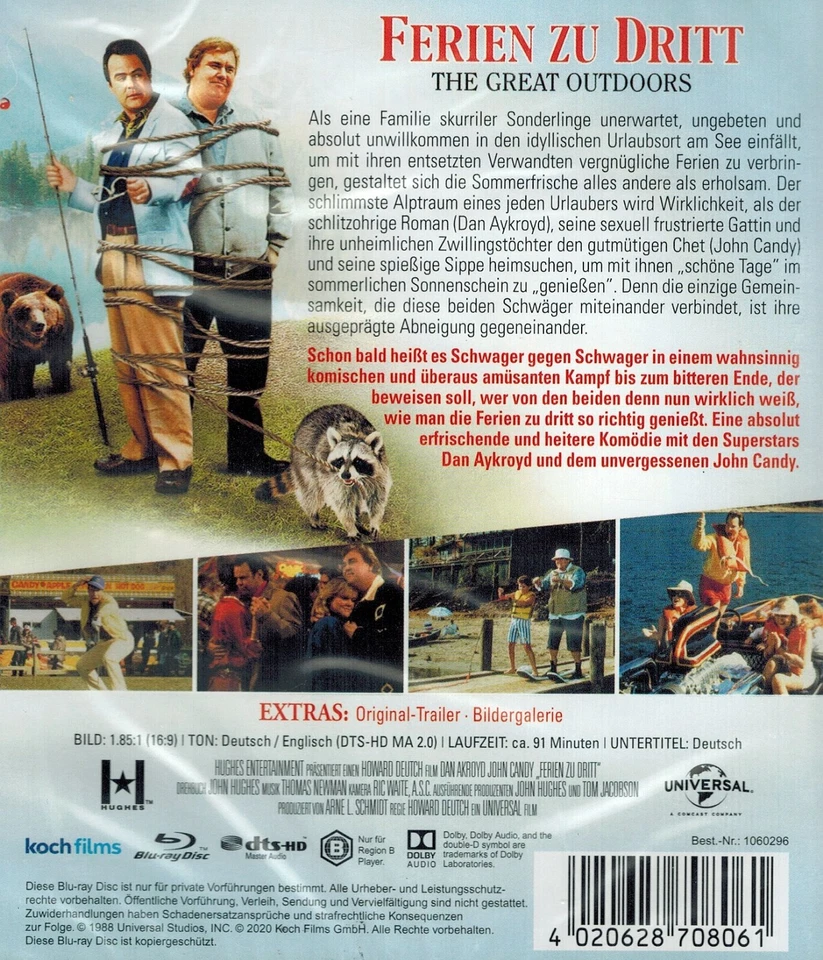 BLU-RAY NEU/OVP - Ferien zu Dritt - The Great Outdoors (1988)  - Bild 2 von 2