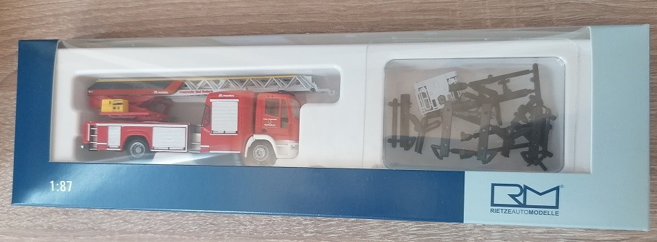 Rietze 72607 - 1/87 Magirus DLK M32 L-AS Fire Department Bad Rodach - New