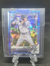 2021 Bowman Sapphire Edition Eddy Diaz Chrome 1st Prospect #BCP-33 Rockies