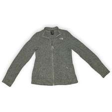 The North Face Women's Full Zip Sweater Fleece Jacket Heather Gray Size M