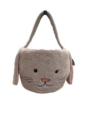 NWT 15  Plush Easter Bunny Basket Grey