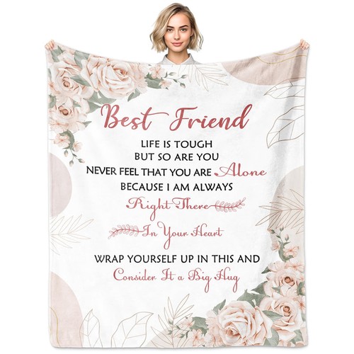 FIOUNG Best Friend Birthday Gifts for Women, Bestie Gifts Blanket 60"x50",