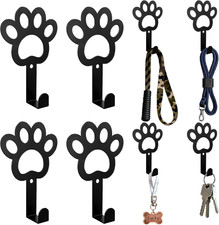 8PC Dog Leash Hooks for Wall Cute Metal Cat Leash Holder Wall Mounted Key Hooks