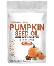 Pumpkin Seed Oil Saw Palmetto 3000 mg - Bladder Health, Immune Support 1 Pack