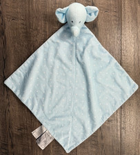 Child Mine Carter's Blue Star Elephant Security Lovey Rattle Baby Blanket