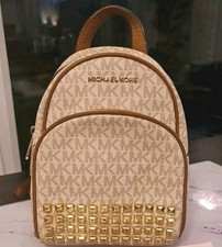 Michael kors mini Backpack rhea logo womens Ivory Studded rucksack 