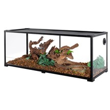 67 Gallon Reptile Tank Glass Reptiles Terrarium Sliding Door Top Ventilation