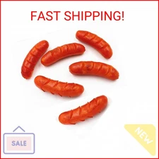 LONG XIN SERIES 6 PCS Lifelike Artificial Hot Dogs Fake Sausage Artificial Food 