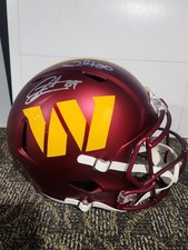 Clinton Portis Santana Moss dual Autograph  Commanders replica Helmet Js G2U