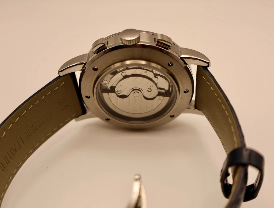 Custom American Made Automatic Watch Day Date Month Year Moon Phase - Image 4 of 4