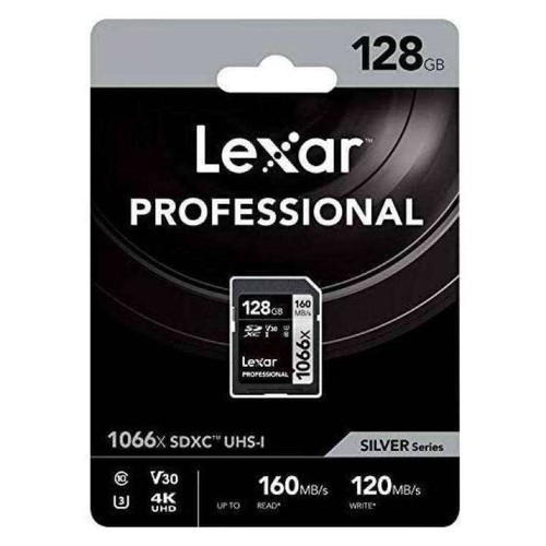 Lexar 128GB Professional 1066x UHS-I SDXC Memory Card Silver Series