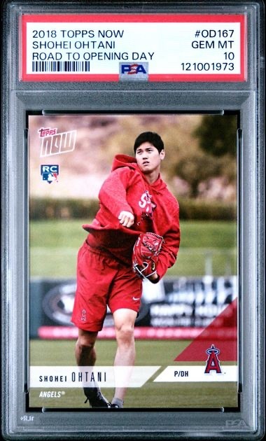 2018 Shohei Ohtani Topps Now Road To Opening Day Rookie RC #OD167 PSA 10