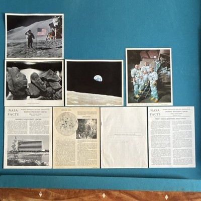 NASA Apollo Mission Facts Sheets & Photographs 1970s Astronauts Space Travel