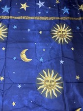 Celestial Shower Curtain Sun Moon Stars Blue ...