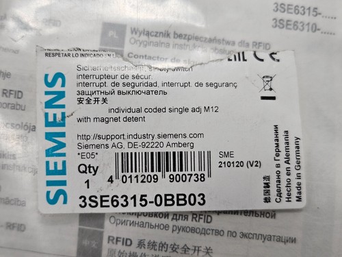 Siemens 3SE6315-0BB03 NEW - Afbeelding 5 van 5