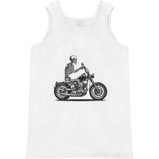 'Skeleton Riding A Motorcycle' Adult Vest / Tank Top AV048664 